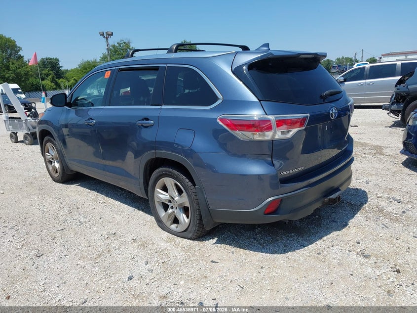 2014 Toyota Highlander VIN 5TDDKRFH6ES007357 IAAI salvage auction — NORMAL WEAR, Clear (Illinois), sold $6,600 on 2026-07-21 (photo 3)