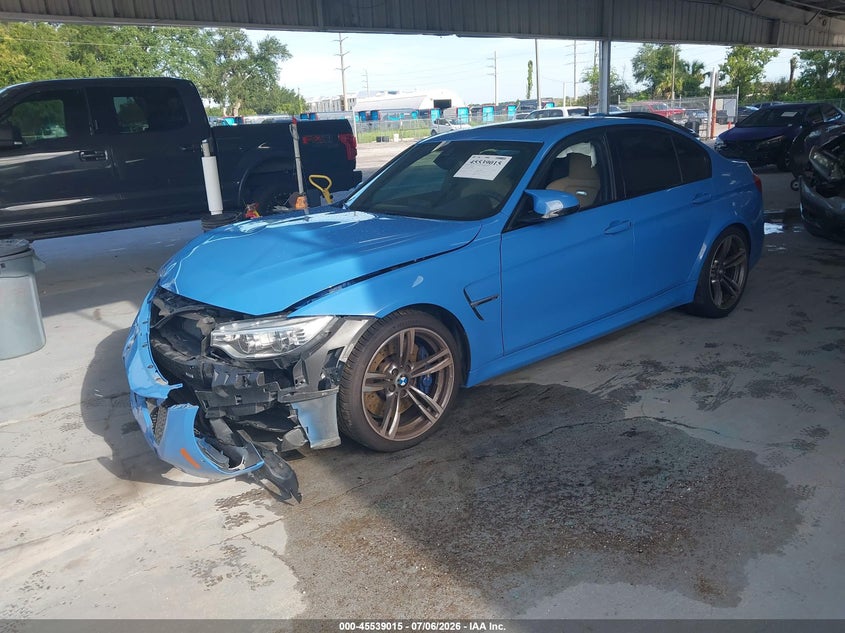 2015 BMW M3 VIN WBS3C9C58FP805673 IAAI salvage auction — FRONT END, Rebuildable (Florida), sold $16,600 on 2026-07-24 (photo 2)