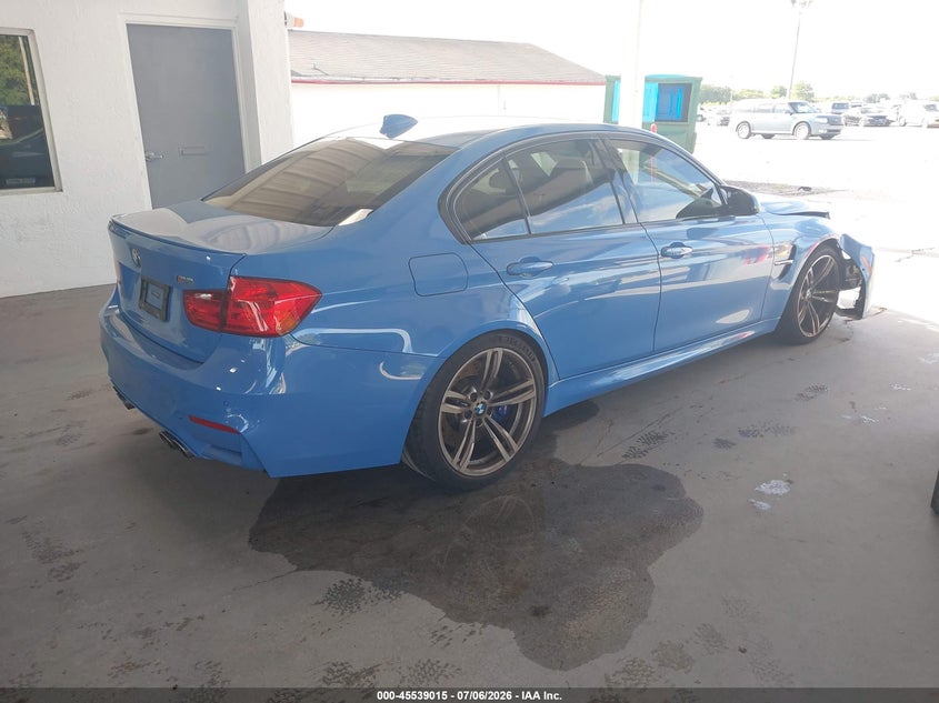 2015 BMW M3 VIN WBS3C9C58FP805673 IAAI salvage auction — FRONT END, Rebuildable (Florida), sold $16,600 on 2026-07-24 (photo 4)