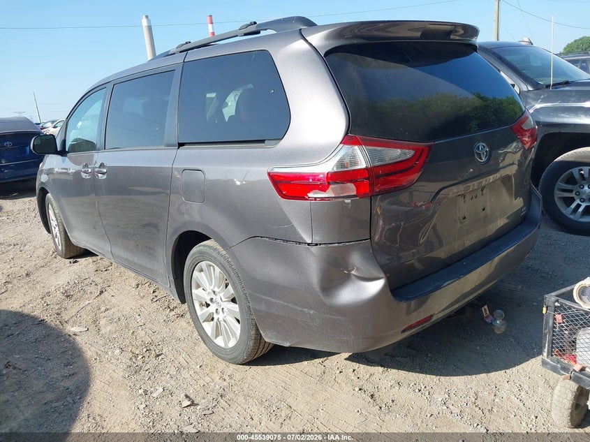 2015 Toyota Sienna VIN 5TDJK3DC9FS126206 IAAI salvage auction — NORMAL WEAR, Clear (Indiana), sold $2,750 on 2026-07-22 (photo 3)