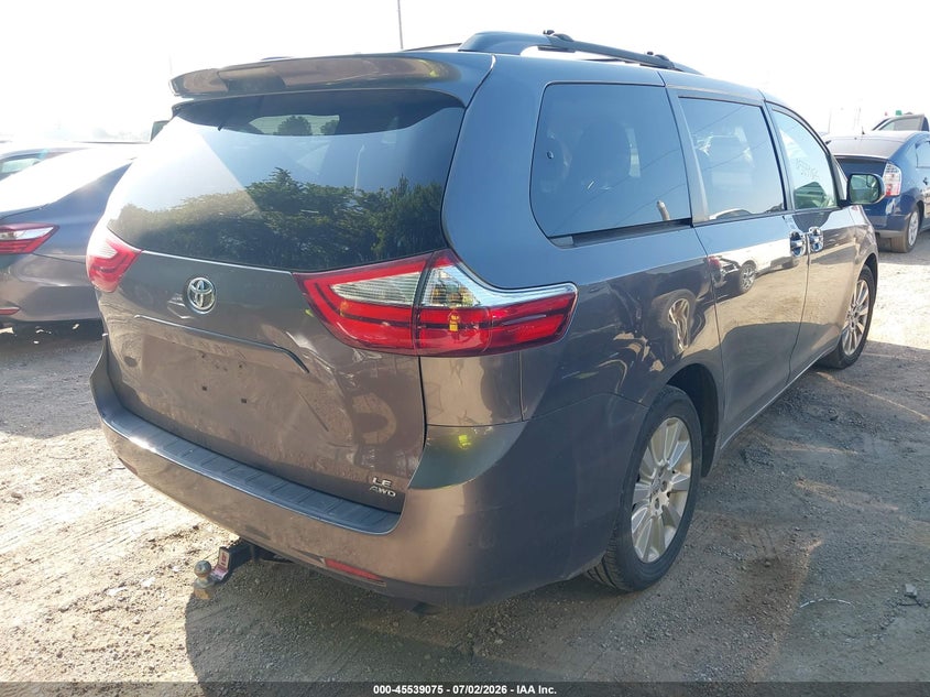 2015 Toyota Sienna VIN 5TDJK3DC9FS126206 IAAI salvage auction — NORMAL WEAR, Clear (Indiana), sold $2,750 on 2026-07-22 (photo 4)