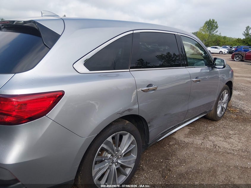 2017 Acura Mdx VIN 5FRYD4H59HB028972 IAAI salvage auction — RIGHT SIDE, Salvage (Ohio), sold $6,300 on 2026-09-01 (photo 6)