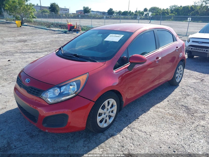 2014 Kia Rio VIN KNADM5A3XE6351317 IAAI salvage auction — LEFT FRONT, Salvage Title, sold $25 on 2026-07-23 (photo 2)