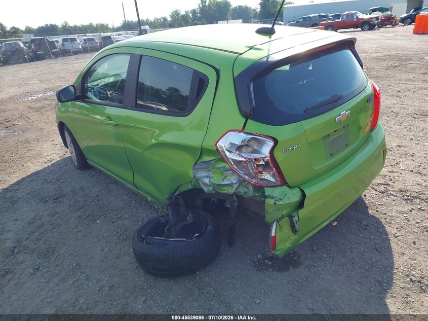 2016 Chevrolet Spark VIN KL8CB6SA6GC560929 IAAI salvage auction — REAR END, Clear (Virginia), sold $600 on 2026-07-31 (photo 3)