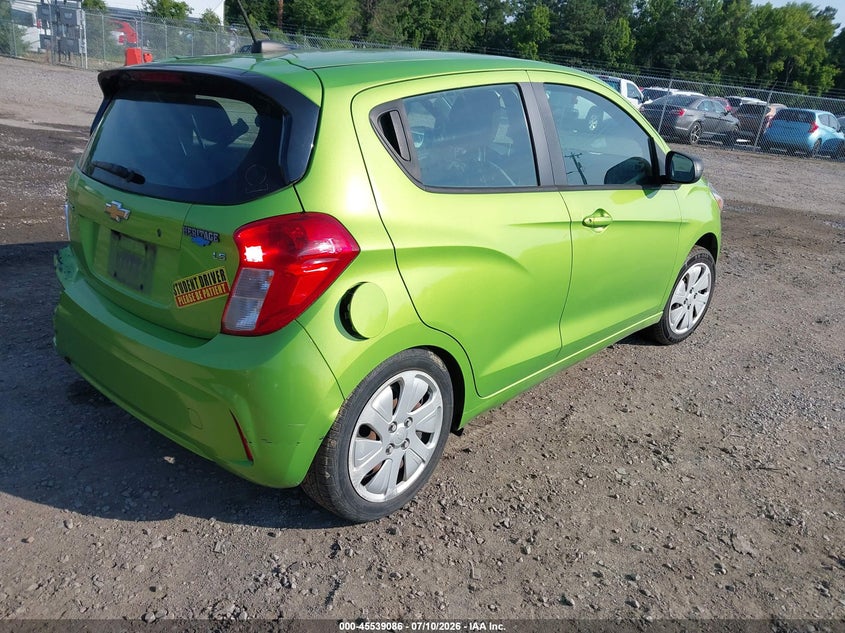 2016 Chevrolet Spark VIN KL8CB6SA6GC560929 IAAI salvage auction — REAR END, Clear (Virginia), sold $600 on 2026-07-31 (photo 4)