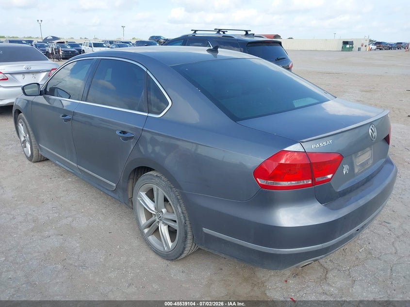 2014 Volkswagen Passat VIN 1VWCN7A35EC039315 IAAI salvage auction — NORMAL WEAR, Original (Texas), sold $650 on 2026-07-27 (photo 3)
