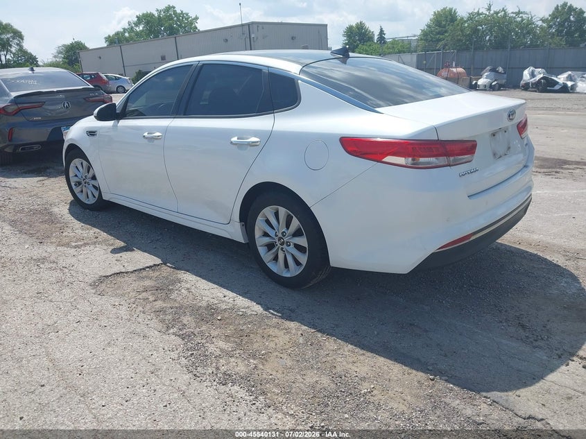 2016 Kia Optima VIN 5XXGU4L37GG092605 IAAI salvage auction — NORMAL WEAR, Clear (Illinois), sold $2,700 on 2026-07-06 (photo 3)