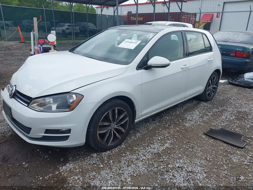 2016 Volkswagen Golf VIN 3VW217AUXGM020888 IAAI salvage auction — REAR END, Salvage Title, sold $1,100 on 2026-07-30 (photo 2)