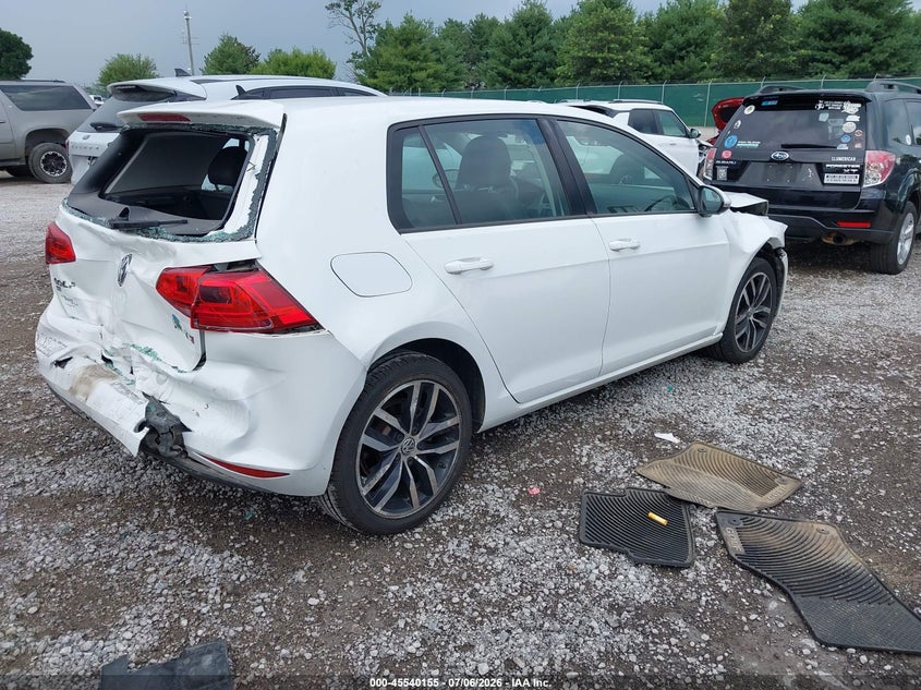 2016 Volkswagen Golf VIN 3VW217AUXGM020888 IAAI salvage auction — REAR END, Salvage Title, sold $1,100 on 2026-07-30 (photo 4)