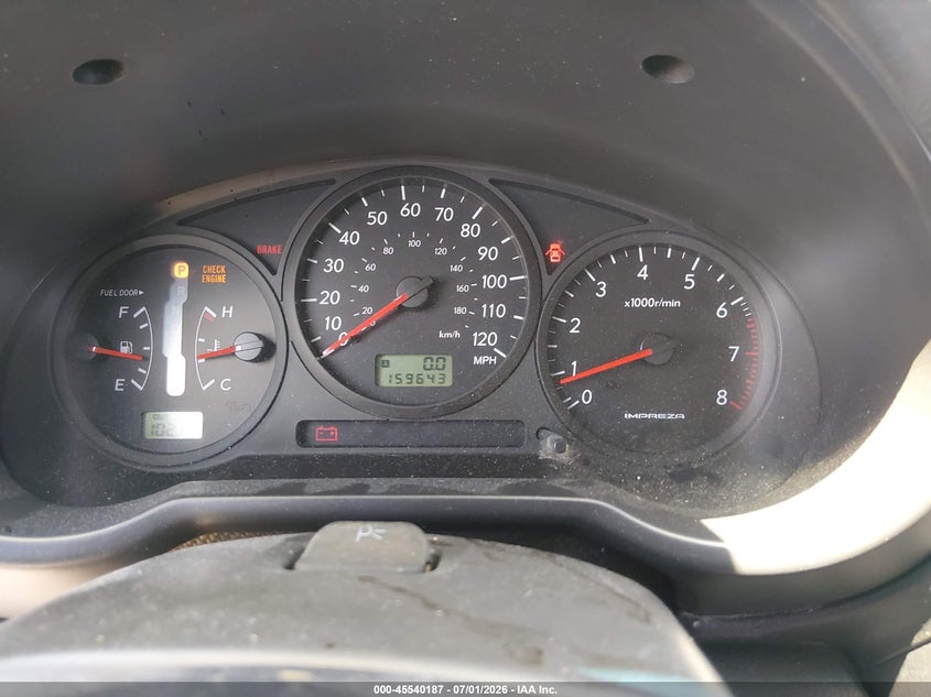 2007 Subaru Impreza VIN JF1GD61637H521031 IAAI salvage auction — NORMAL WEAR, Clear (Nevada), sold $225 on 2026-07-24 (photo 7)