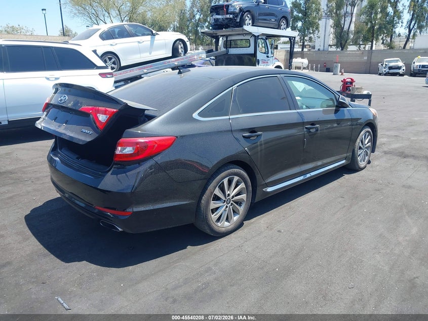 2017 Hyundai Sonata VIN 5NPE34AFXHH554278 IAAI salvage auction — SIDE, Salvage Certificate (California), sold $2,550 on 2026-07-31 (photo 4)