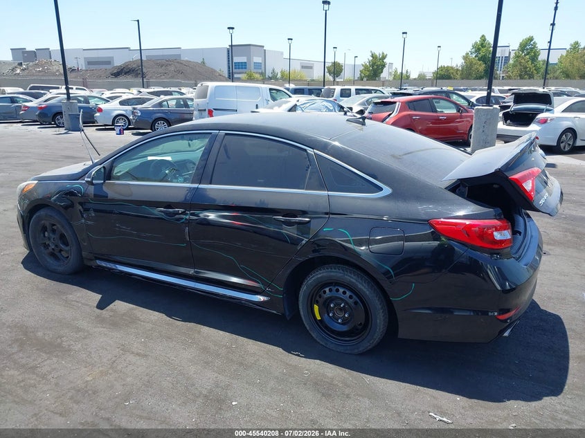 2017 Hyundai Sonata VIN 5NPE34AFXHH554278 IAAI salvage auction — SIDE, Salvage Certificate (California), sold $2,550 on 2026-07-31 (photo 6)