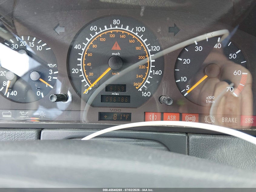 1995 Mercedes-benz S class VIN WDBGA57E7SA274057 IAAI salvage auction — NORMAL WEAR, Clear - Dealer Only (California), sold $9,600 on 2026-07-09 (photo 7)