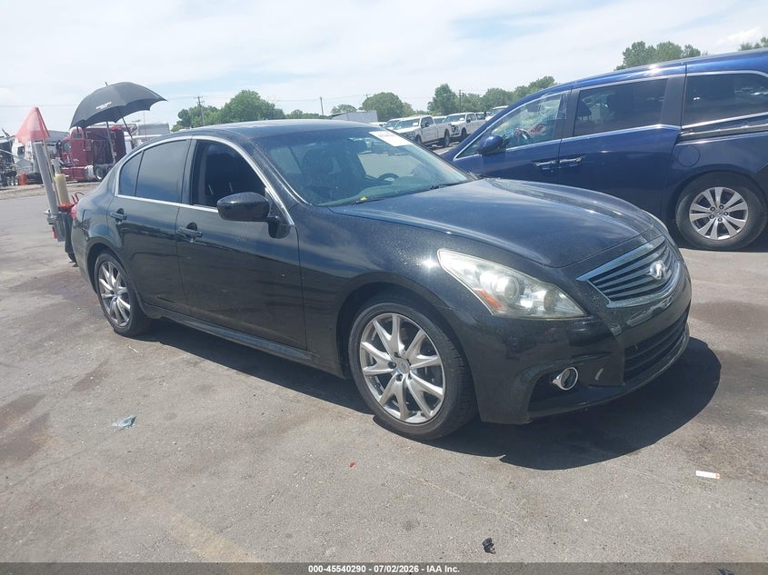 2010 Infiniti G37 VIN JN1CV6AR1AM454382 IAAI salvage auction — LEFT SIDE, Salvage (Utah), sold $850 on 2026-07-23 (photo 1)