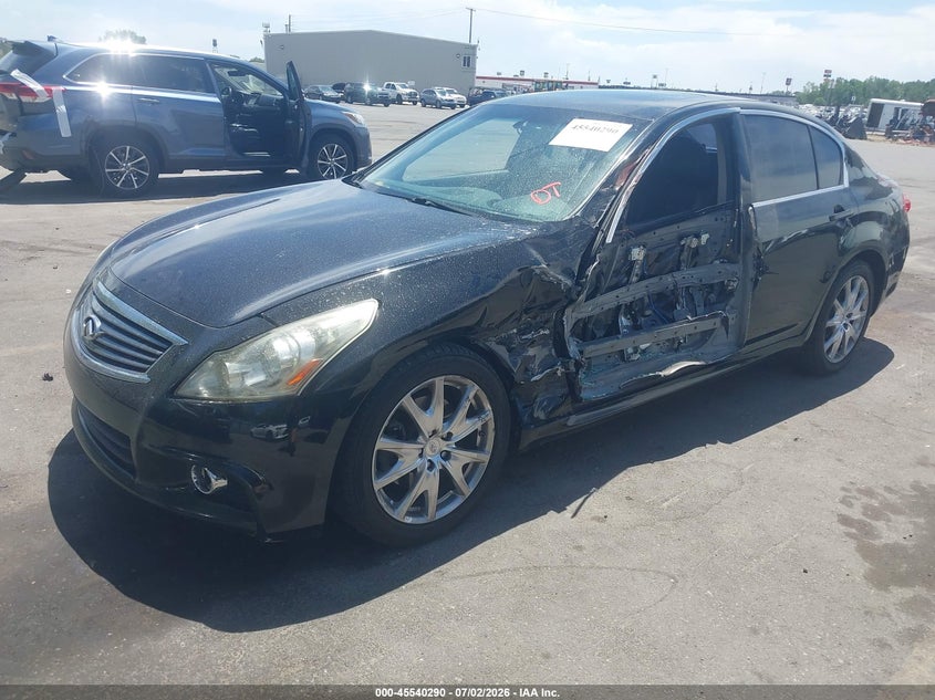 2010 Infiniti G37 VIN JN1CV6AR1AM454382 IAAI salvage auction — LEFT SIDE, Salvage (Utah), sold $850 on 2026-07-23 (photo 2)