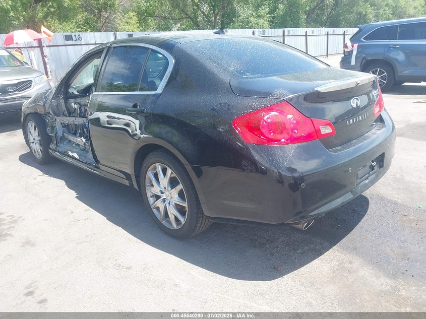 2010 Infiniti G37 VIN JN1CV6AR1AM454382 IAAI salvage auction — LEFT SIDE, Salvage (Utah), sold $850 on 2026-07-23 (photo 3)