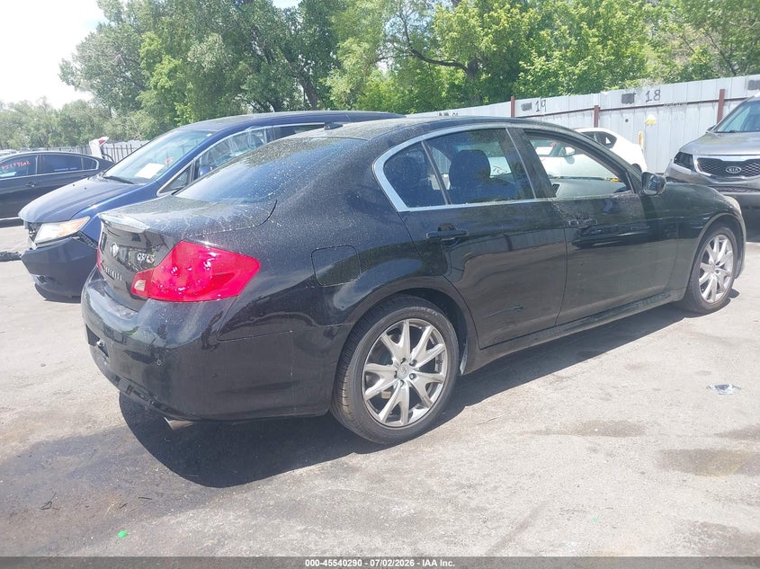 2010 Infiniti G37 VIN JN1CV6AR1AM454382 IAAI salvage auction — LEFT SIDE, Salvage (Utah), sold $850 on 2026-07-23 (photo 4)