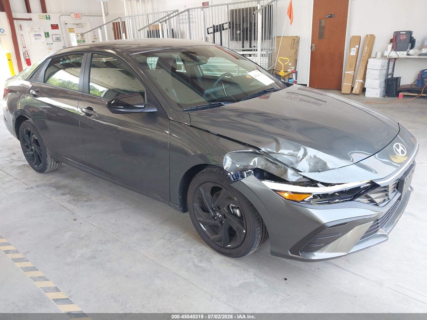 2026 Hyundai Elantra VIN KMHLM4DG3TU192961 IAAI salvage auction — FRONT END, Enterprise Vehicles Clear Only (Virginia), sold $12,300 on 2026-07-08 (photo 1)