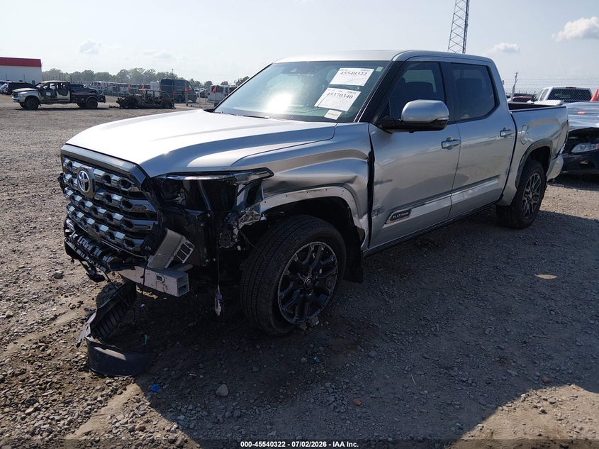 2025 Toyota Tundra VIN 5TFNA5DB3SX326137 IAAI salvage auction — FRONT END, Clear (Arkansas), sold $15,100 on 2026-07-29 (photo 2)