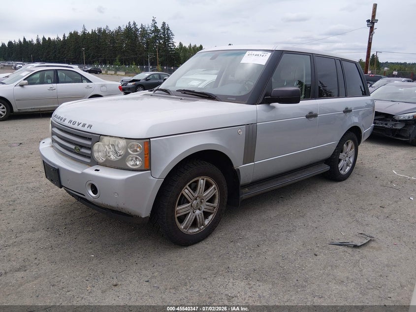 2008 Land rover RANGE ROVER VIN SALME15498A267186 IAAI salvage auction — NORMAL WEAR, Clear (Washington), sold $425 on 2026-07-22 (photo 2)
