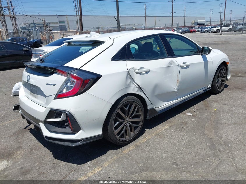 2021 Honda Civic VIN SHHFK7G49MU204081 IAAI salvage auction — FRONT END, Salvage Title, sold $3,550 on 2026-07-28 (photo 4)