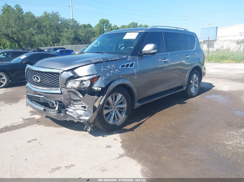 2017 Infiniti Qx80 VIN JN8AZ2NF5H9644186 IAAI salvage auction — FRONT END, Rebuildable (Florida), sold $1,900 on 2026-07-29 (photo 2)