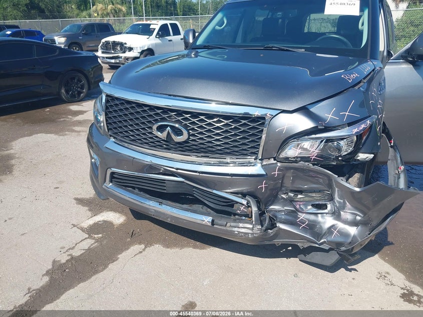 2017 Infiniti Qx80 VIN JN8AZ2NF5H9644186 IAAI salvage auction — FRONT END, Rebuildable (Florida), sold $1,900 on 2026-07-29 (photo 6)