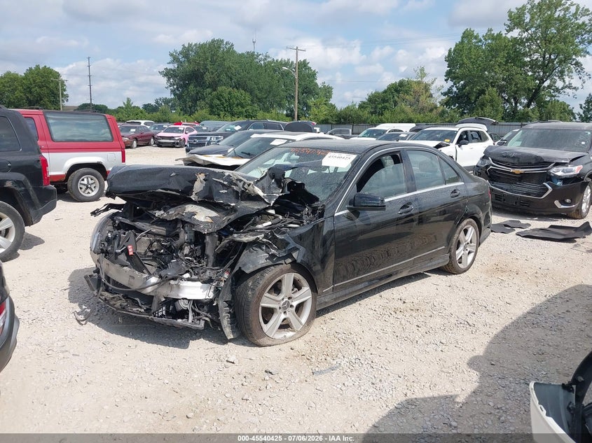 2011 Mercedes-benz C class VIN WDDGF8BB3BR146343 IAAI salvage auction — FRONT END, Salvage (Ohio), sold $425 on 2026-08-05 (photo 2)