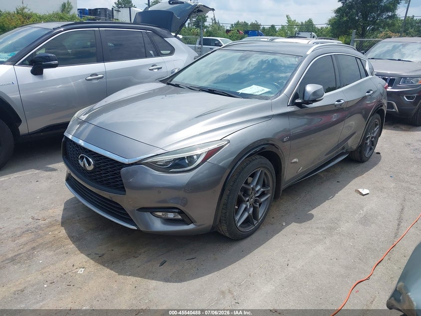 2017 Infiniti Qx30 VIN SJKCH5CP2HA023889 IAAI salvage auction — LEFT FRONT, Clear-Dealer Only (North Carolina), sold $8,500 on 2026-07-27 (photo 2)