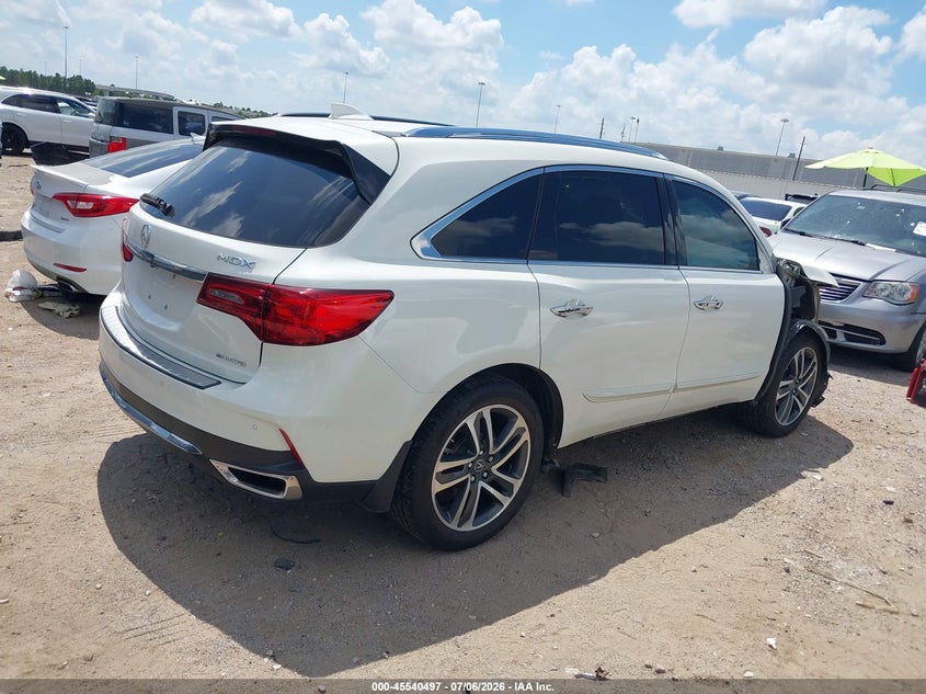 2017 Acura Mdx VIN 5FRYD4H87HB008598 IAAI salvage auction — FRONT END, Original (Texas), sold $8,250 on 2026-09-03 (photo 4)