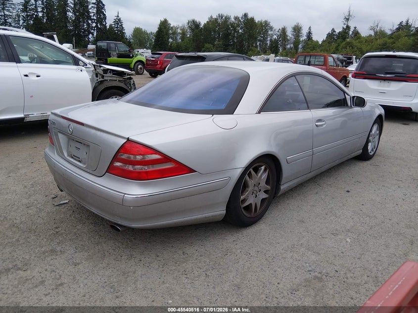 2002 Mercedes-benz Cl-class VIN WDBPJ75J62A029388 IAAI salvage auction — NORMAL WEAR, Clear (Washington), sold $500 on 2026-07-17 (photo 4)