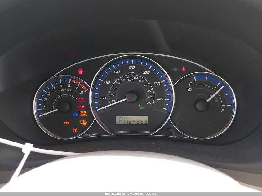 2010 Subaru Forester VIN JF2SH6AC2AH751635 IAAI salvage auction — NORMAL WEAR, Salvage (New Hampshire), sold $400 on 2026-07-29 (photo 7)
