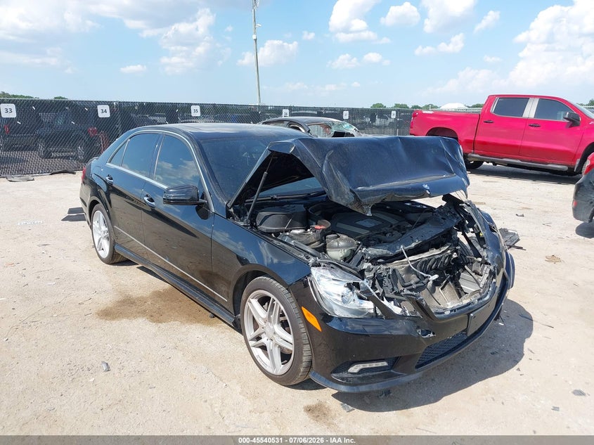 2011 Mercedes-benz E-class VIN WDDHF5GB8BA493757 IAAI salvage auction — FRONT END, Salvage (Texas), sold $1,700 on 2026-08-18 (photo 1)