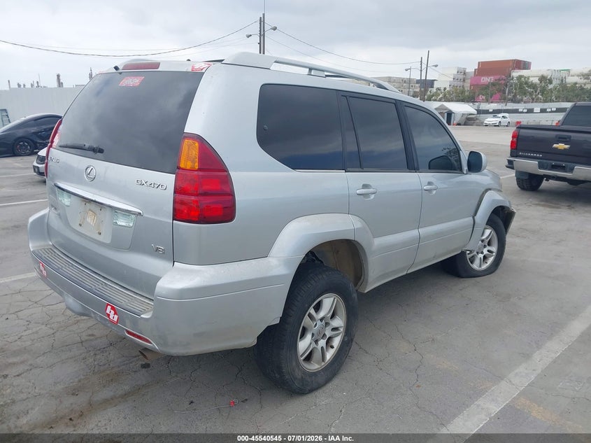 2007 Lexus Gx VIN JTJBT20X170142406 IAAI salvage auction — RIGHT FRONT, Salvage (California), sold $2,450 on 2026-07-29 (photo 4)