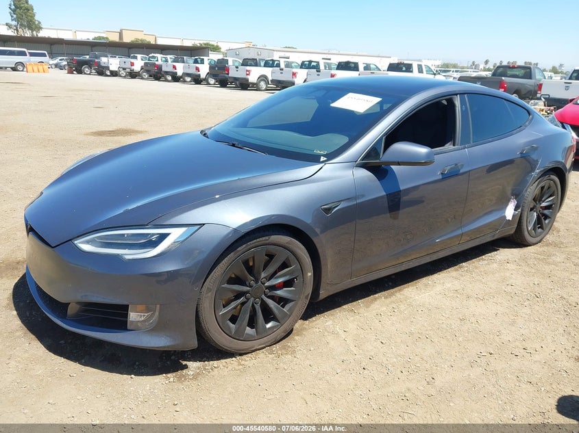 2020 Tesla Model s VIN 5YJSA1E22LF371253 IAAI salvage auction — LEFT REAR, Salvage (California), sold $6,600 on 2026-07-29 (photo 2)