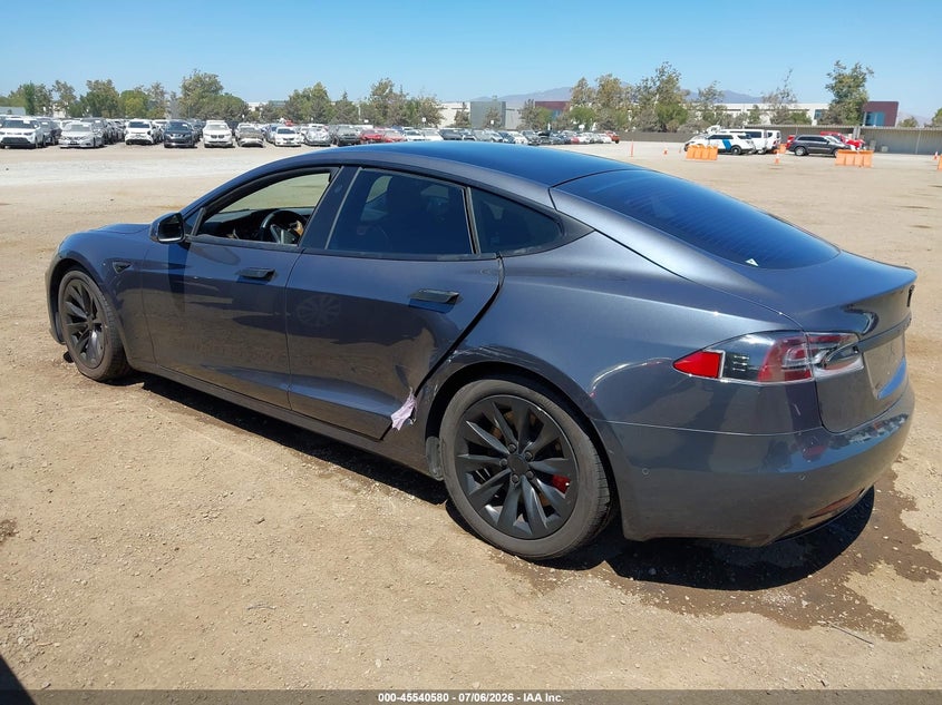 2020 Tesla Model s VIN 5YJSA1E22LF371253 IAAI salvage auction — LEFT REAR, Salvage (California), sold $6,600 on 2026-07-29 (photo 3)