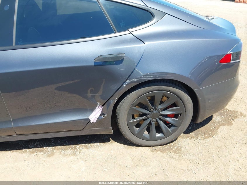 2020 Tesla Model s VIN 5YJSA1E22LF371253 IAAI salvage auction — LEFT REAR, Salvage (California), sold $6,600 on 2026-07-29 (photo 6)