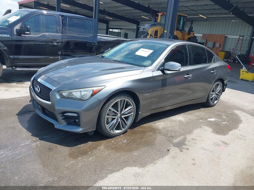 2014 Infiniti Q50 VIN JN1AV7AR3EM702814 IAAI salvage auction — REAR END, Certificate Of Title (Nebraska), sold $2,450 on 2026-08-20 (photo 2)