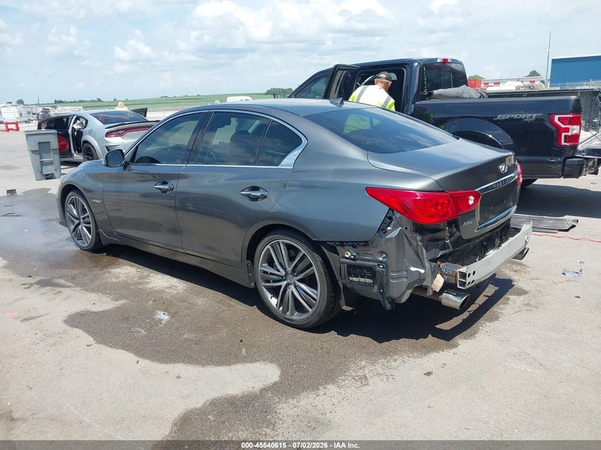 2014 Infiniti Q50 VIN JN1AV7AR3EM702814 IAAI salvage auction — REAR END, Certificate Of Title (Nebraska), sold $2,450 on 2026-08-20 (photo 3)
