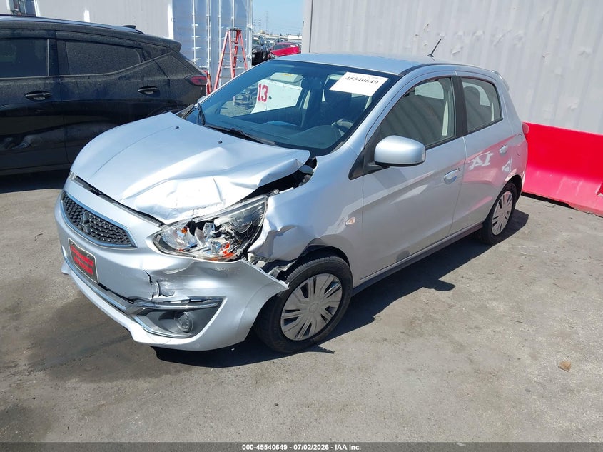 2020 Mitsubishi Mirage VIN ML32A3HJ9LH003170 IAAI salvage auction — LEFT FRONT, Salvage (California), sold $900 on 2026-07-23 (photo 2)