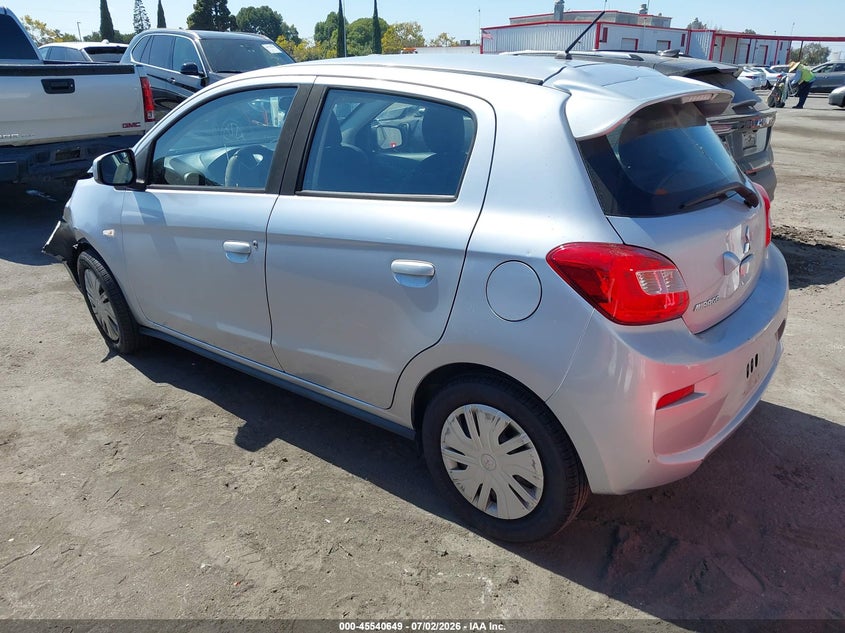 2020 Mitsubishi Mirage VIN ML32A3HJ9LH003170 IAAI salvage auction — LEFT FRONT, Salvage (California), sold $900 on 2026-07-23 (photo 3)