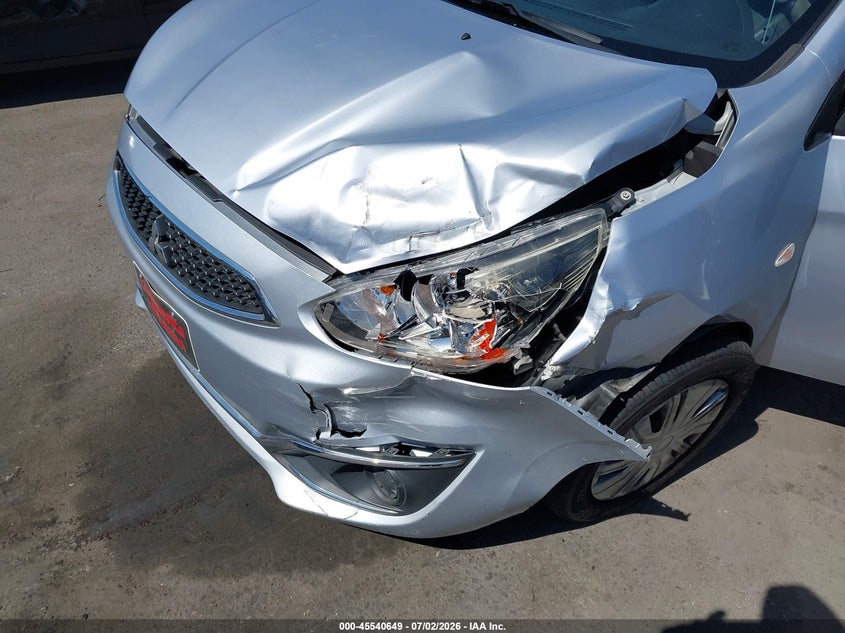 2020 Mitsubishi Mirage VIN ML32A3HJ9LH003170 IAAI salvage auction — LEFT FRONT, Salvage (California), sold $900 on 2026-07-23 (photo 6)