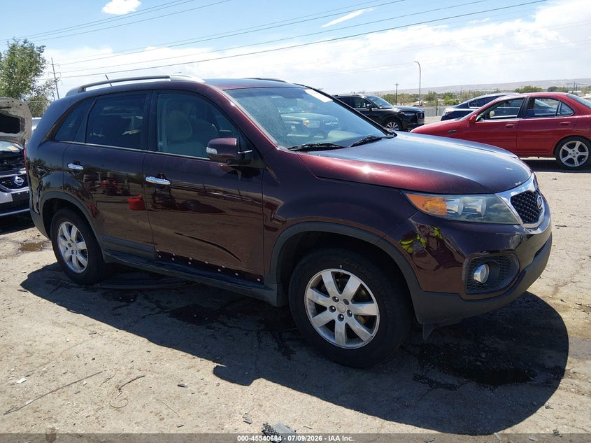 2013 Kia Sorento VIN 5XYKT3A66DG363424 IAAI salvage auction — NORMAL WEAR, Clear (New Mexico), sold $625 on 2026-07-20 (photo 1)