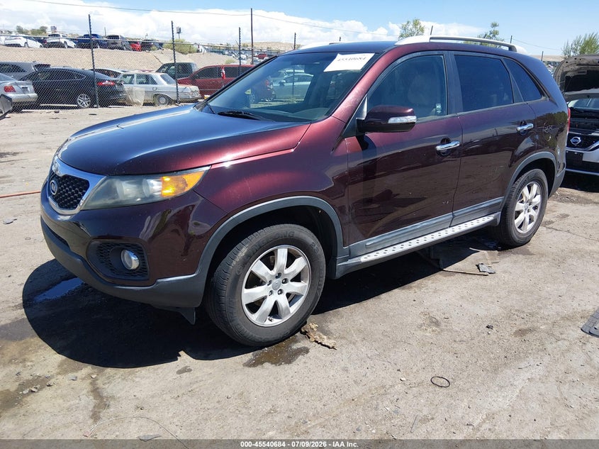 2013 Kia Sorento VIN 5XYKT3A66DG363424 IAAI salvage auction — NORMAL WEAR, Clear (New Mexico), sold $625 on 2026-07-20 (photo 2)