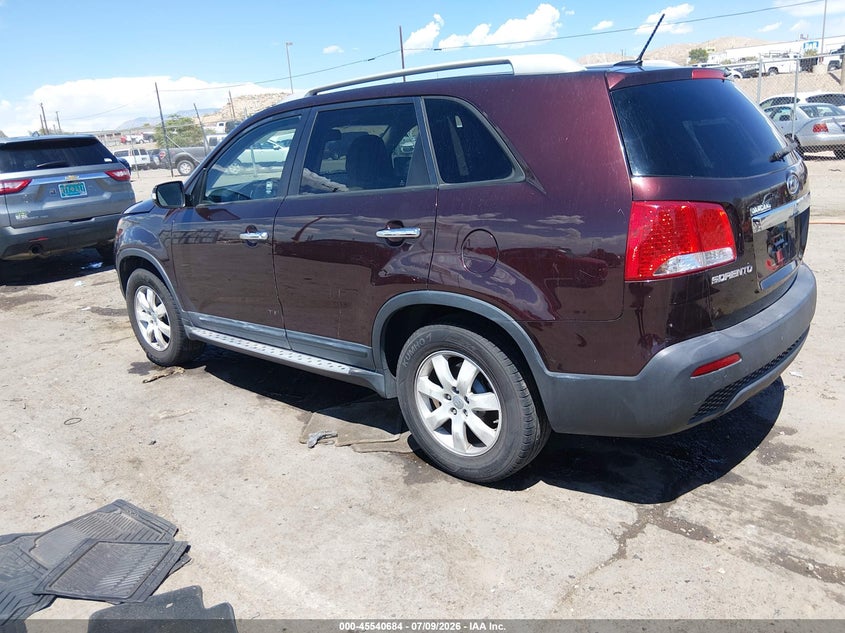 2013 Kia Sorento VIN 5XYKT3A66DG363424 IAAI salvage auction — NORMAL WEAR, Clear (New Mexico), sold $625 on 2026-07-20 (photo 3)