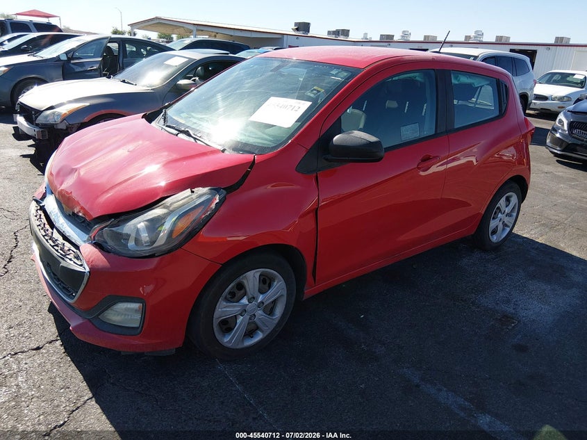 2019 Chevrolet Spark VIN KL8CB6SA4KC720251 IAAI salvage auction — FRONT END, Salvage Title, sold $1,000 on 2026-07-31 (photo 2)