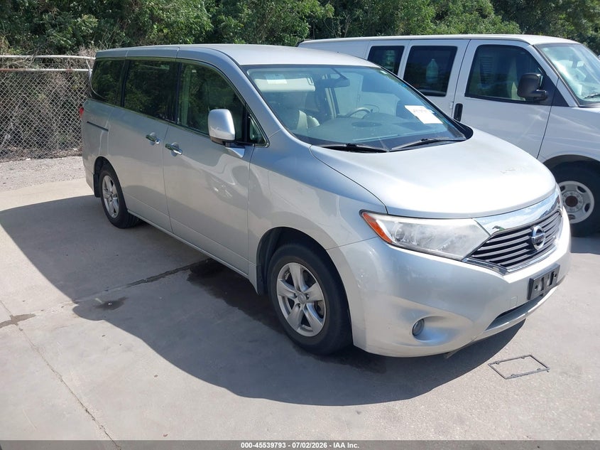 2012 Nissan Quest VIN JN8AE2KP2C9047594 IAAI salvage auction — NORMAL WEAR, Clear (California), sold $1,400 on 2026-08-01 (photo 1)
