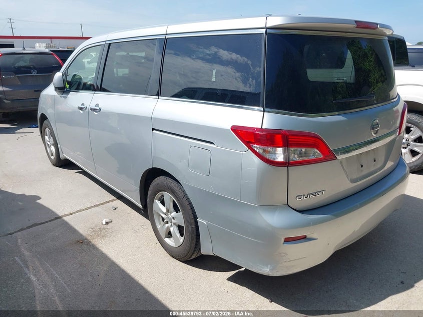 2012 Nissan Quest VIN JN8AE2KP2C9047594 IAAI salvage auction — NORMAL WEAR, Clear (California), sold $1,400 on 2026-08-01 (photo 3)