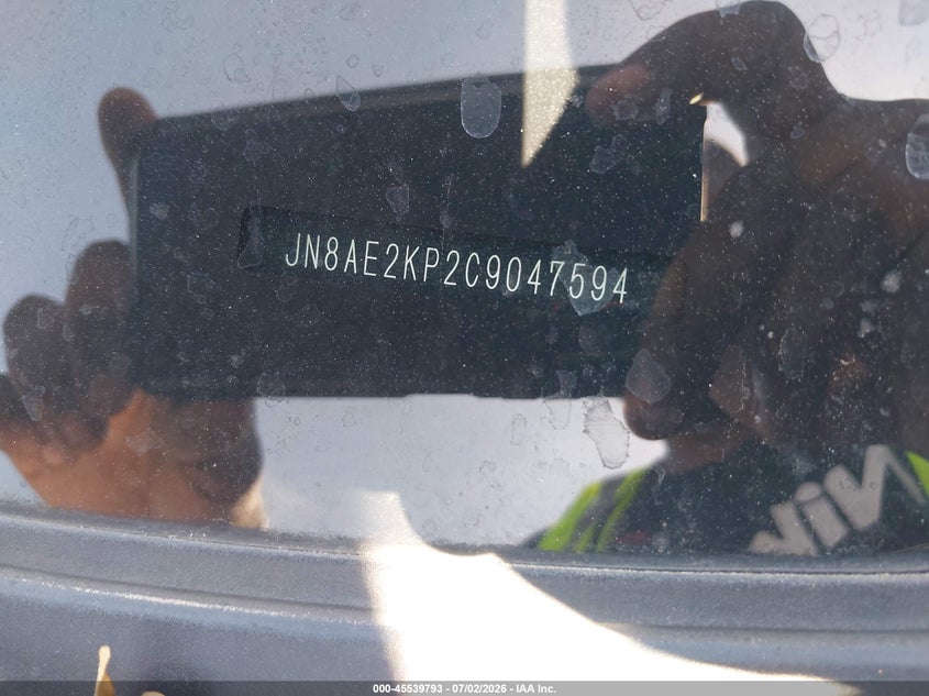 2012 Nissan Quest VIN JN8AE2KP2C9047594 IAAI salvage auction — NORMAL WEAR, Clear (California), sold $1,400 on 2026-08-01 (photo 9)