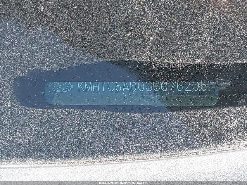 2012 Hyundai Veloster VIN KMHTC6AD0CU076206 IAAI salvage auction — NORMAL WEAR, Original (Ohio), sold $250 on 2026-07-28 (photo 9)